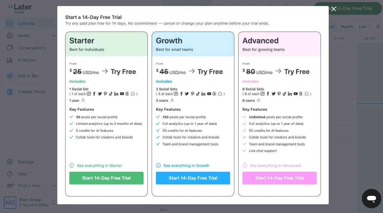 Plan details to use the Later app to schedule reels on Instagram.