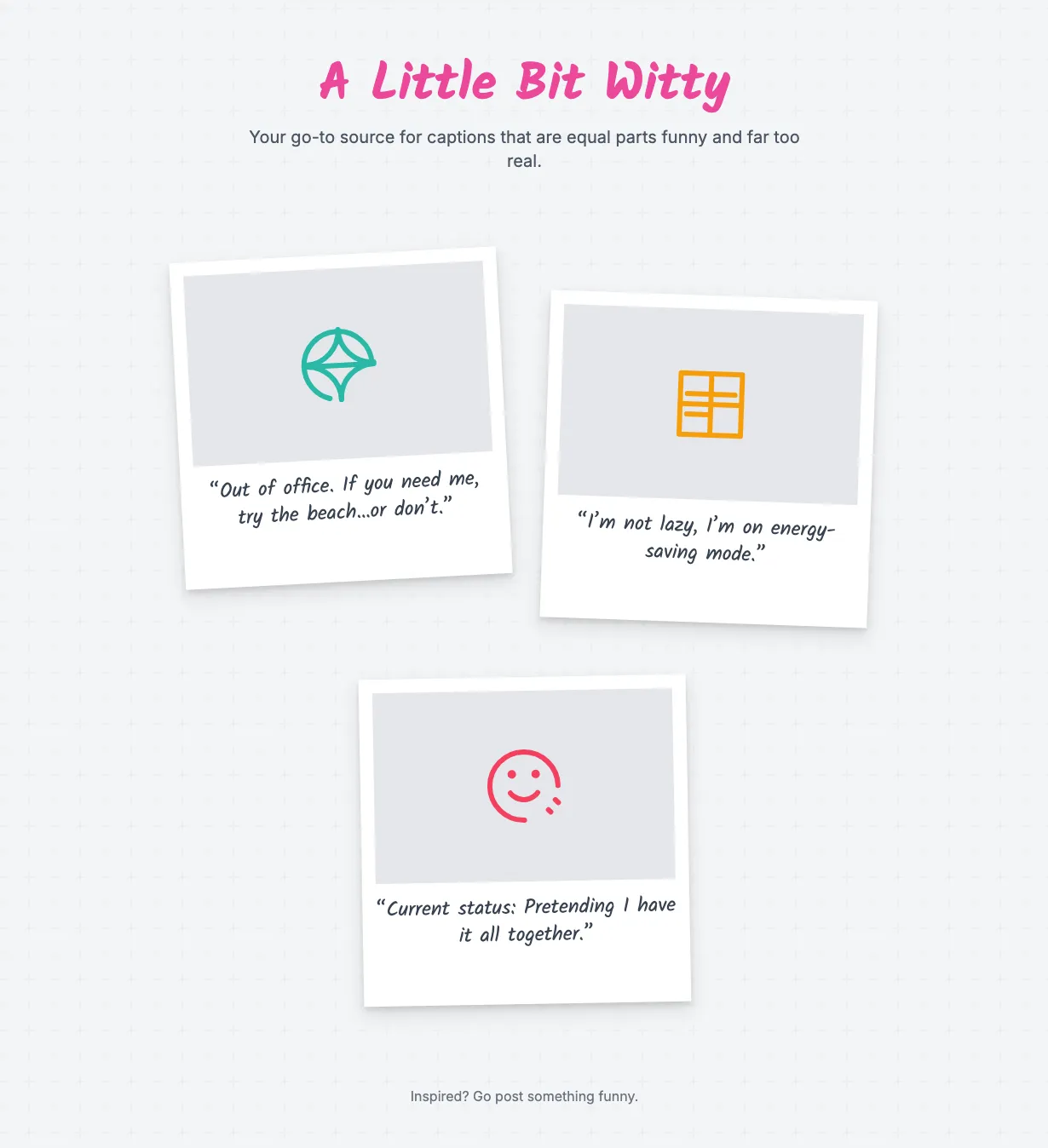 Examples of ChatGPT captions for Instagram that witty and funny.