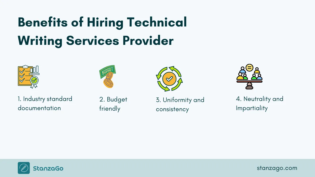 Benefits of hiring technical documentation services provider.