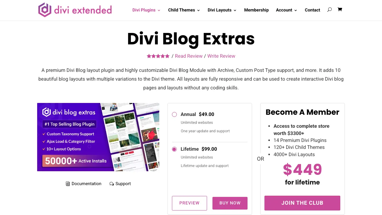 Divi Blog Extras plugin from Divi Extended.