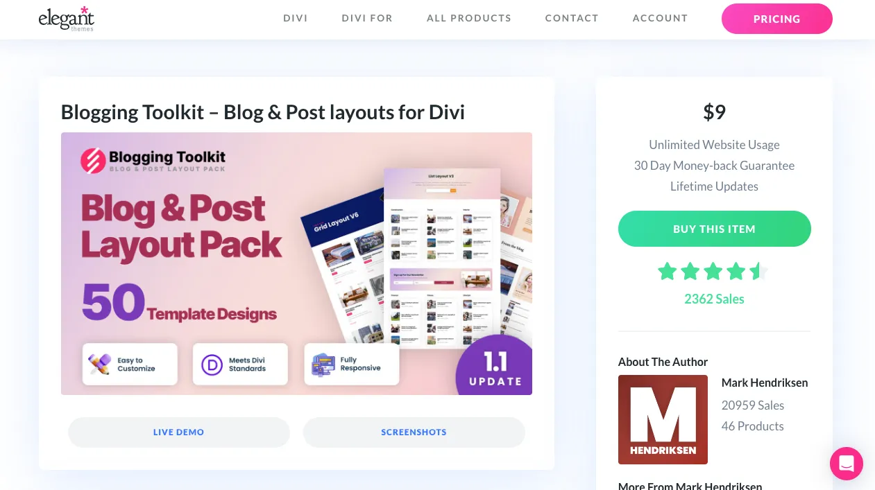 Blogging Toolkit - Blog and Post Layouts for Divi