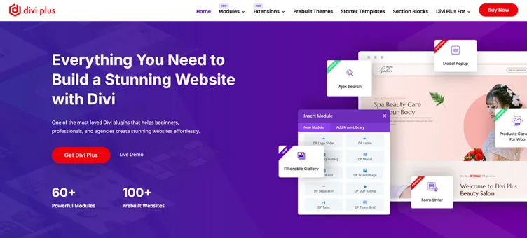 Divi Plus Homepage