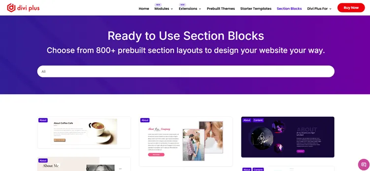 Divi Plus Design Blocks