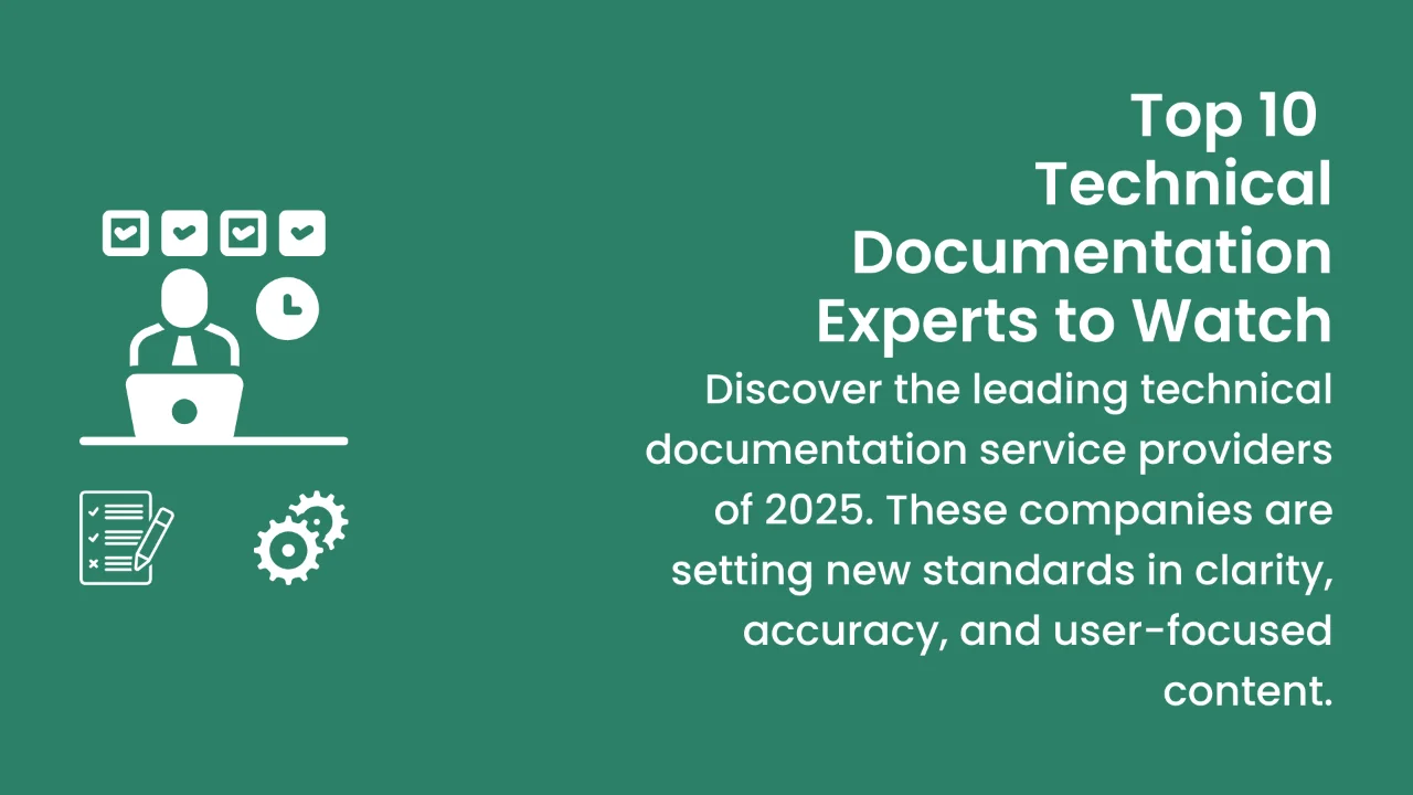 List of technical documentation services providers.