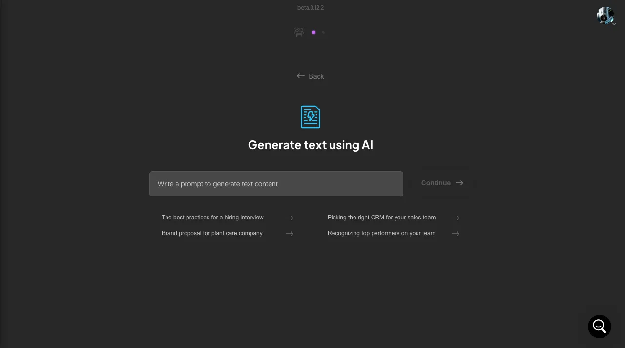 Napkin AI prompt option.
