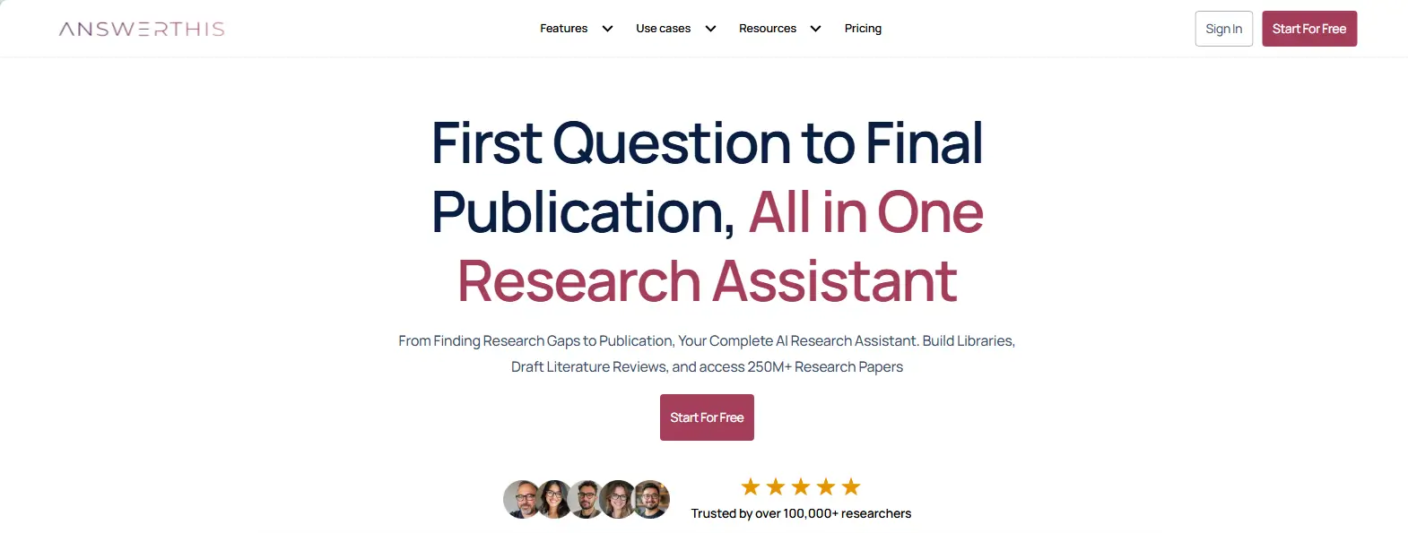 AnswerThis AI Tools for Research.