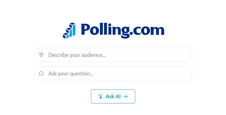 Ask AI research tool by Polling.com
