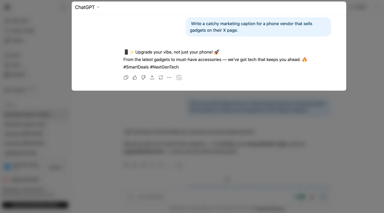 ChatGPT prompt for marketing template 11