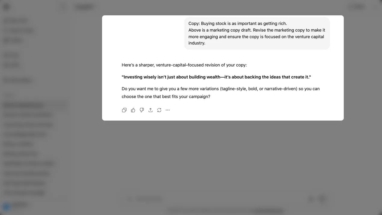ChatGPT prompt for marketing template 20