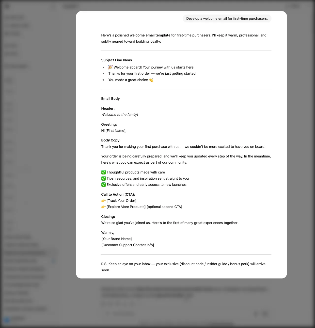 ChatGPT prompt for marketing template 24