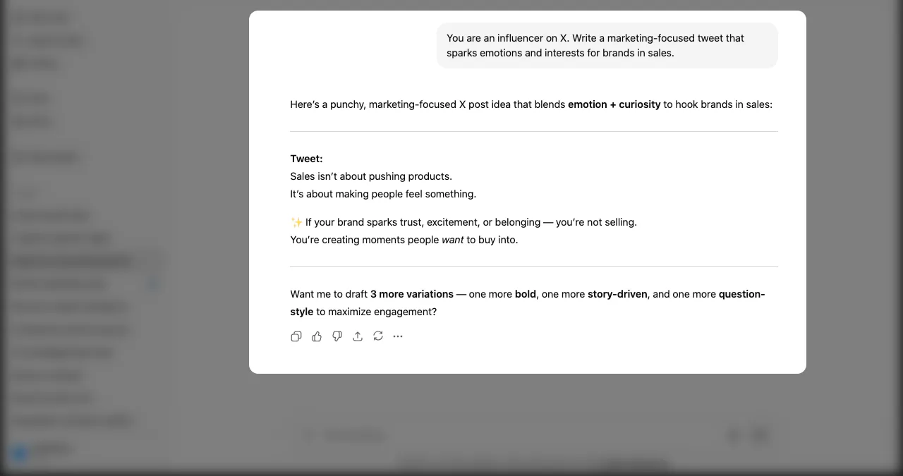 ChatGPT prompt for marketing template 27