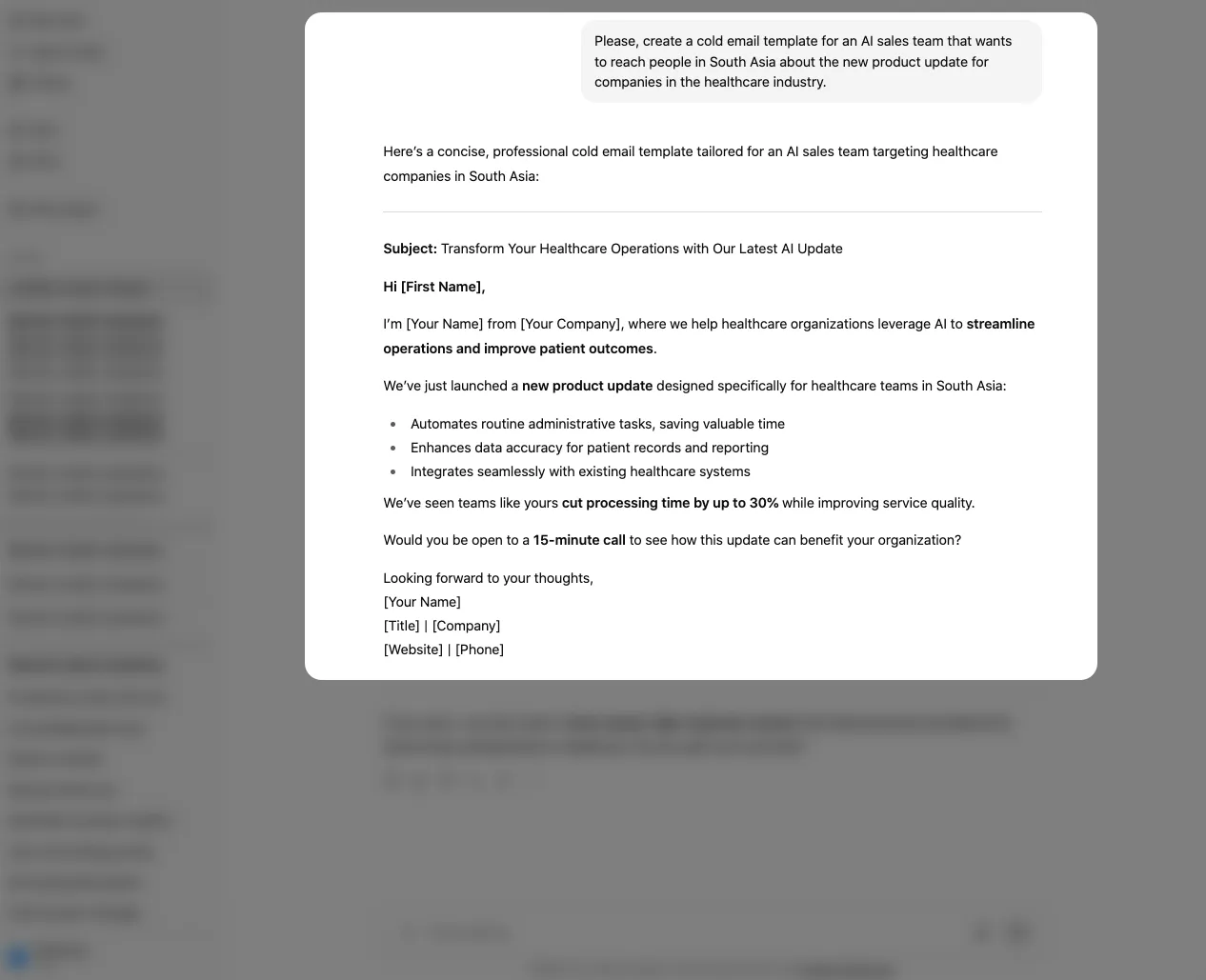 ChatGPT prompt for marketing template 7