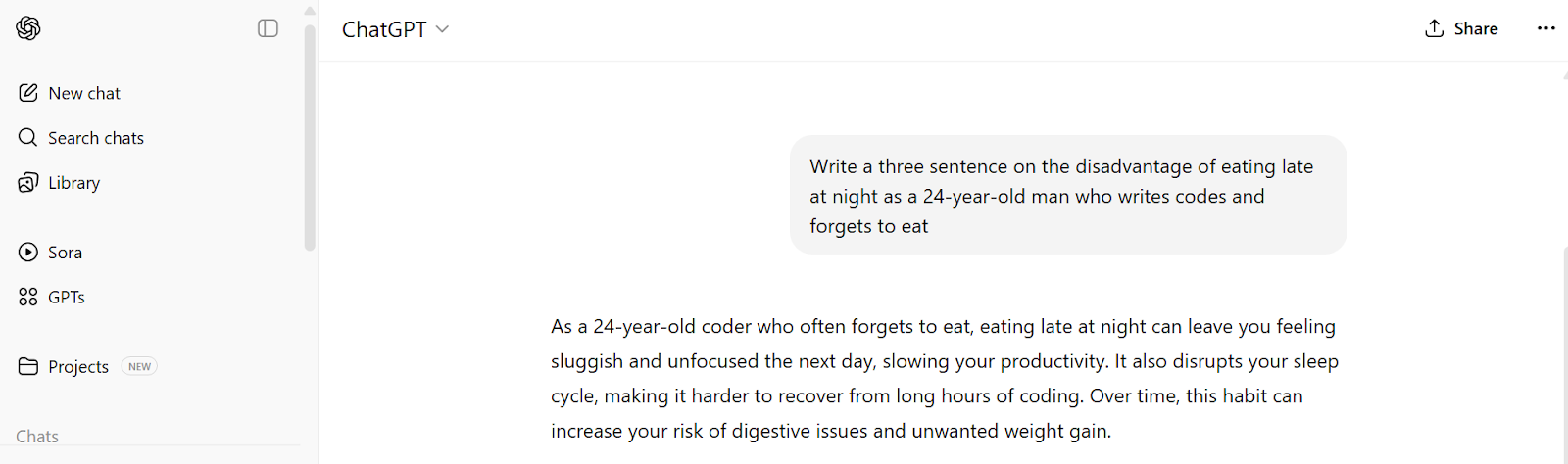 A screenshot of a ChatGPT prompt indicating how to define your audience. 