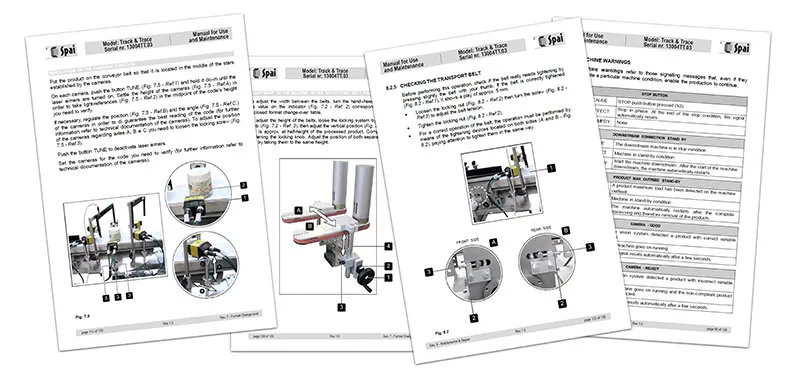 Machine usage and maintenance manual.
