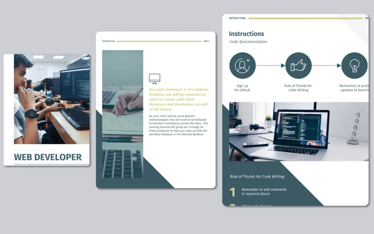 Example of the software adoption training manual.