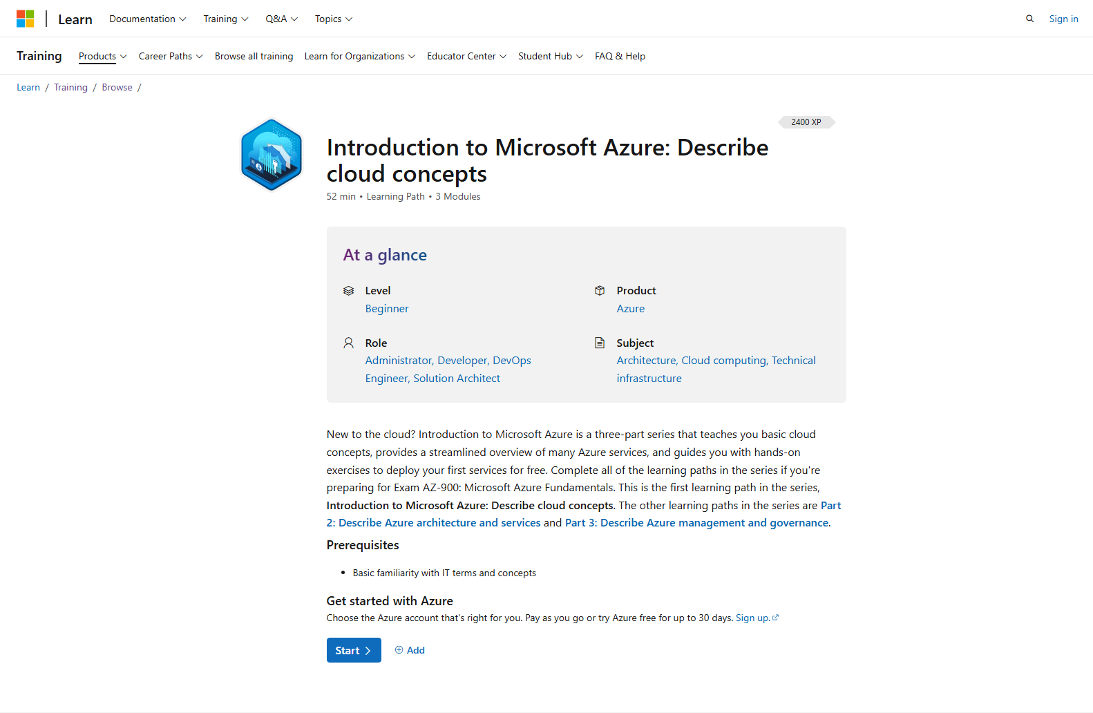 What is a training manual? Example by Azure.