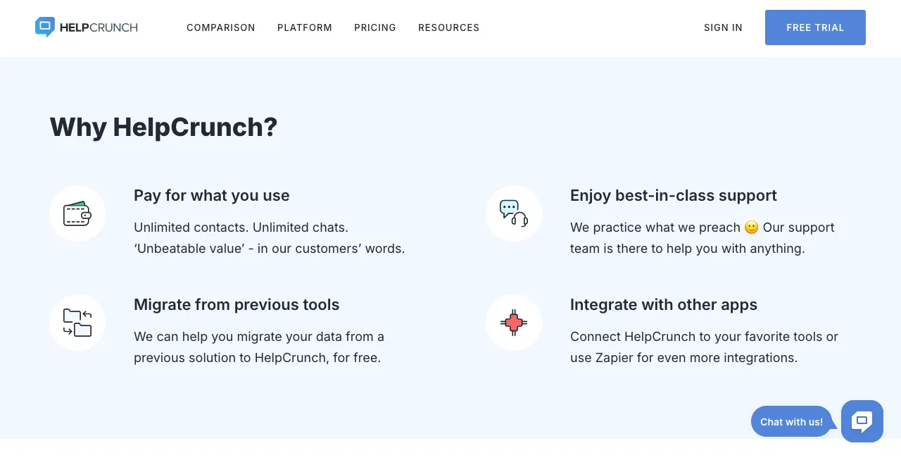 Why choose HelpCrunch