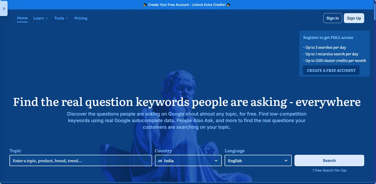 Answer Socrates homepage.
