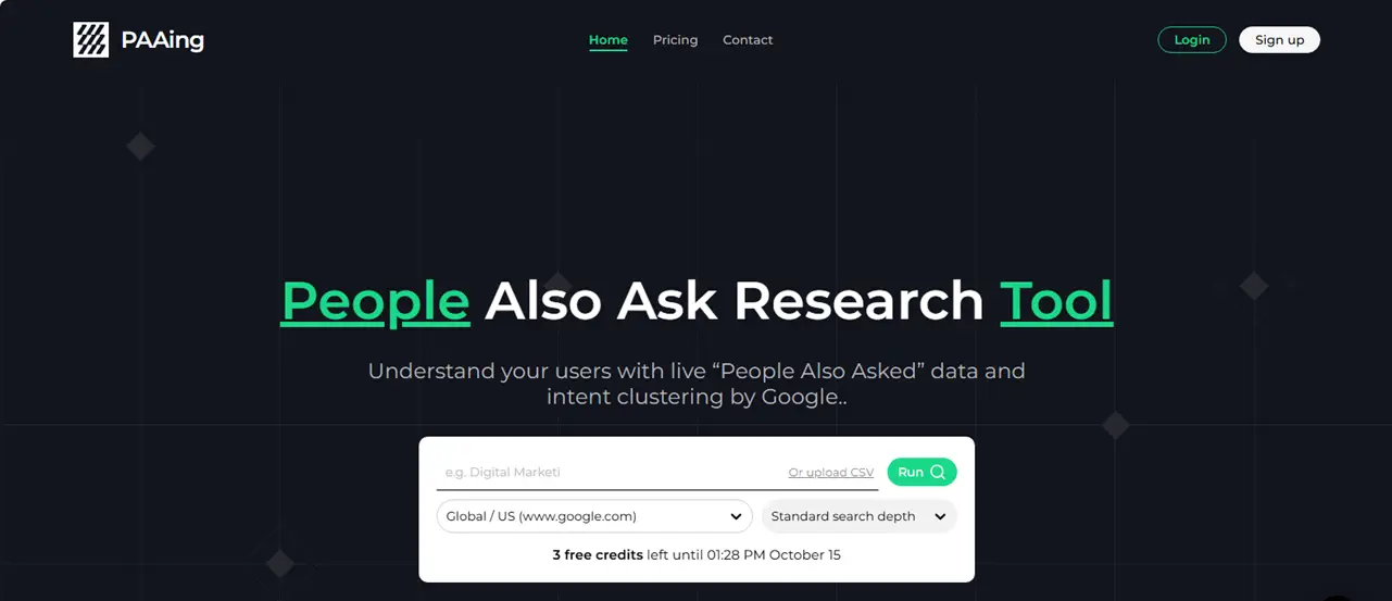 Google People also ask tool, PeopleAlsoAsking.