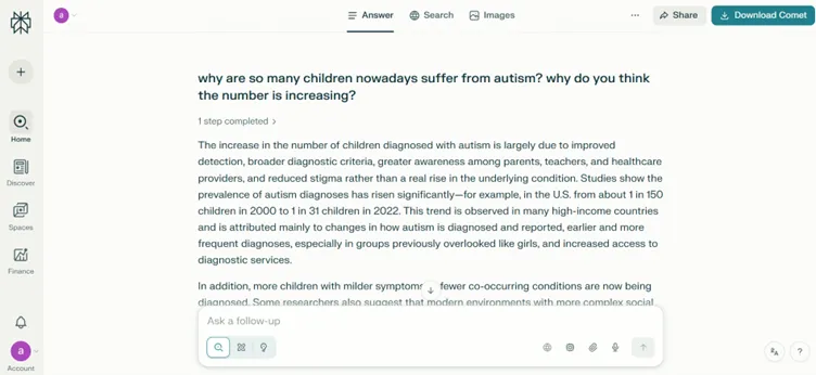 Wrong answer by Perplexity AI.