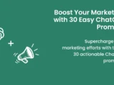A post on ChatGPT prompts for marketing