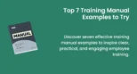 Best examples of training manual